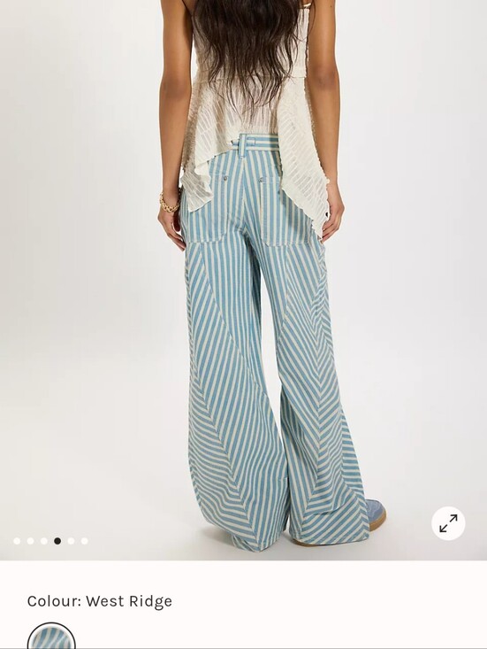 Free People Denim - Free People Runyon striped pants, NWT L